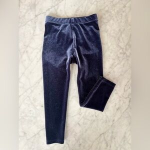Janie and Jack Velvet Leggings - Deep Blue